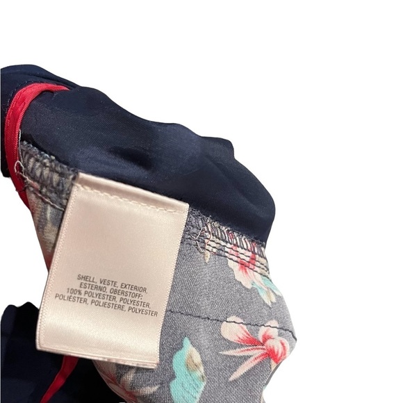 Elevenses Rare Silky Bird and Flower Print Tuxedo Stripe Pants 4 - Picture 6 of 11